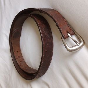 Lands' End Genuine Leather and Solid Brass Belt